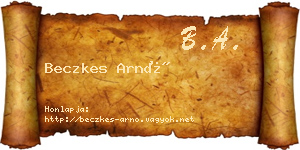 Beczkes Arnó névjegykártya